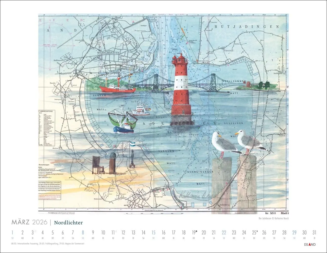 Bild: 9783964024053 | Nordlichter - See(h)karten Kalender 2026 | Katharina Noack | Kalender
