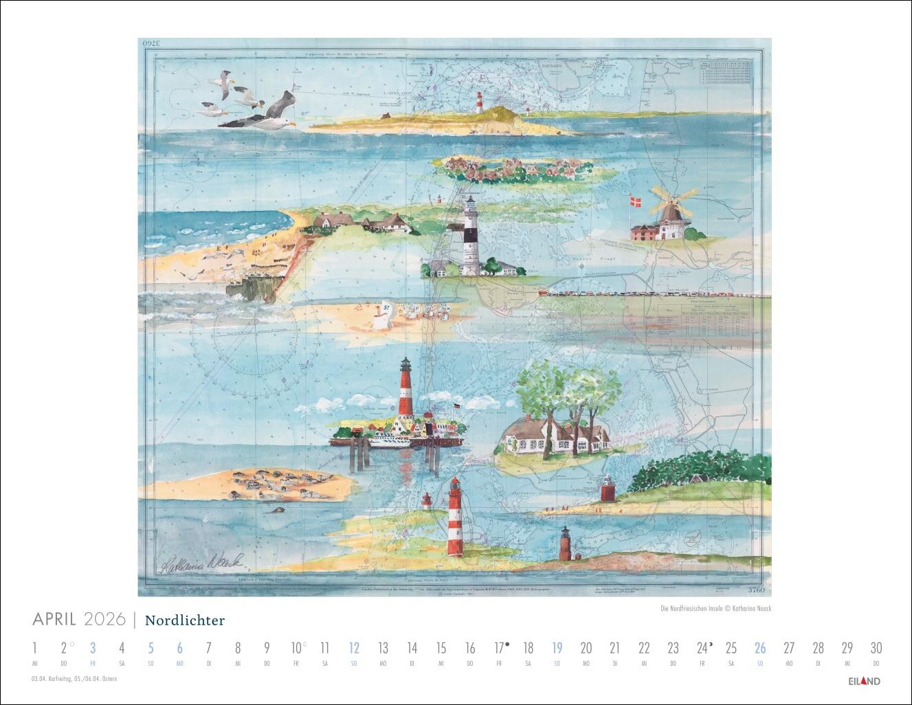 Bild: 9783964024053 | Nordlichter - See(h)karten Kalender 2026 | Katharina Noack | Kalender