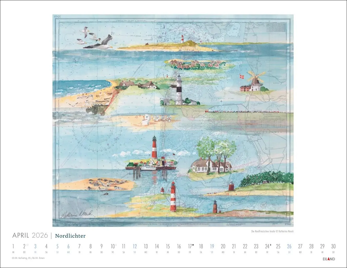 Bild: 9783964024053 | Nordlichter - See(h)karten Kalender 2026 | Katharina Noack | Kalender