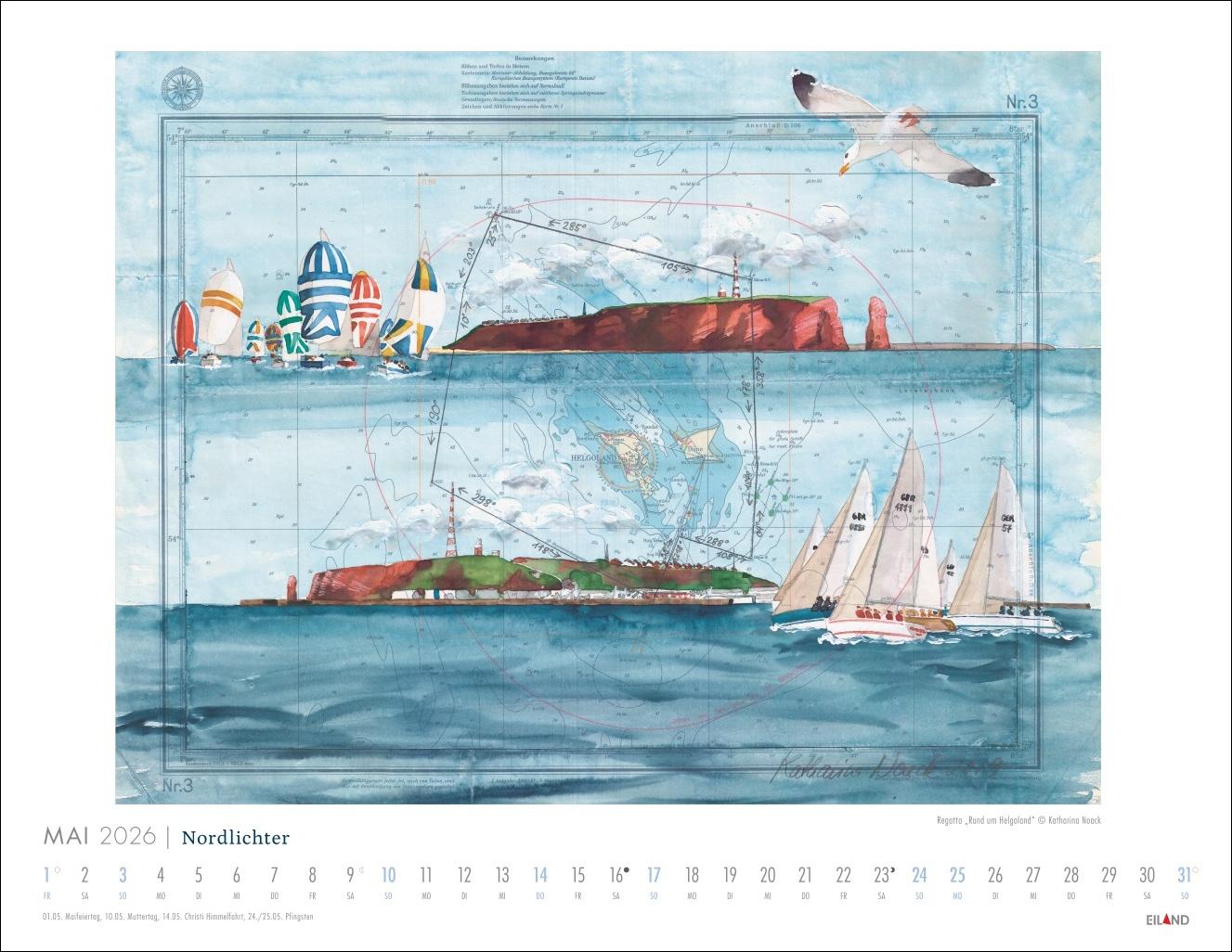 Bild: 9783964024053 | Nordlichter - See(h)karten Kalender 2026 | Katharina Noack | Kalender