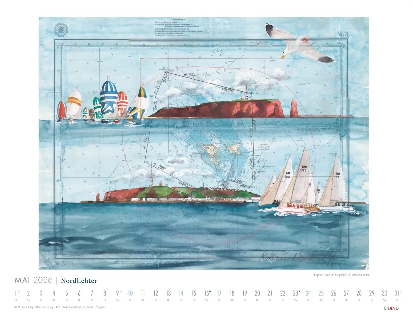 Bild: 9783964024053 | Nordlichter - See(h)karten Kalender 2026 | Katharina Noack | Kalender