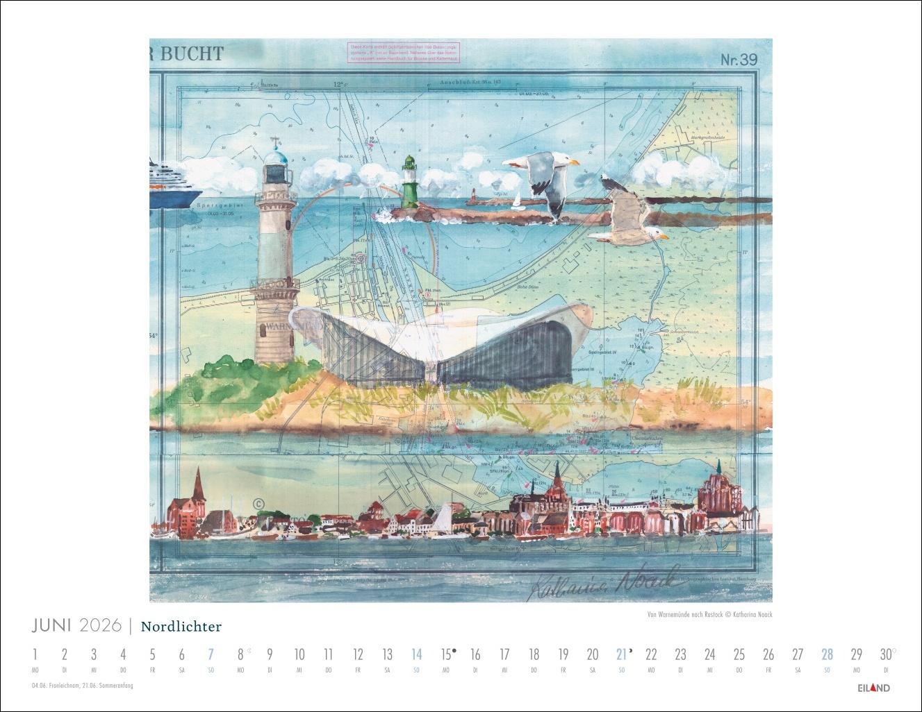 Bild: 9783964024053 | Nordlichter - See(h)karten Kalender 2026 | Katharina Noack | Kalender