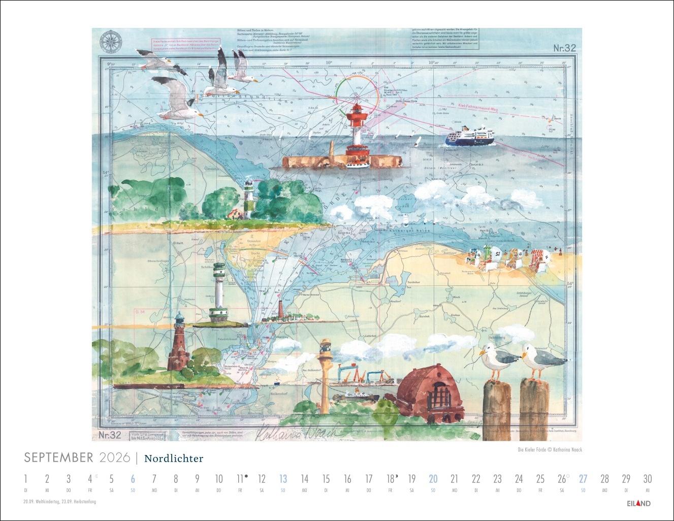Bild: 9783964024053 | Nordlichter - See(h)karten Kalender 2026 | Katharina Noack | Kalender