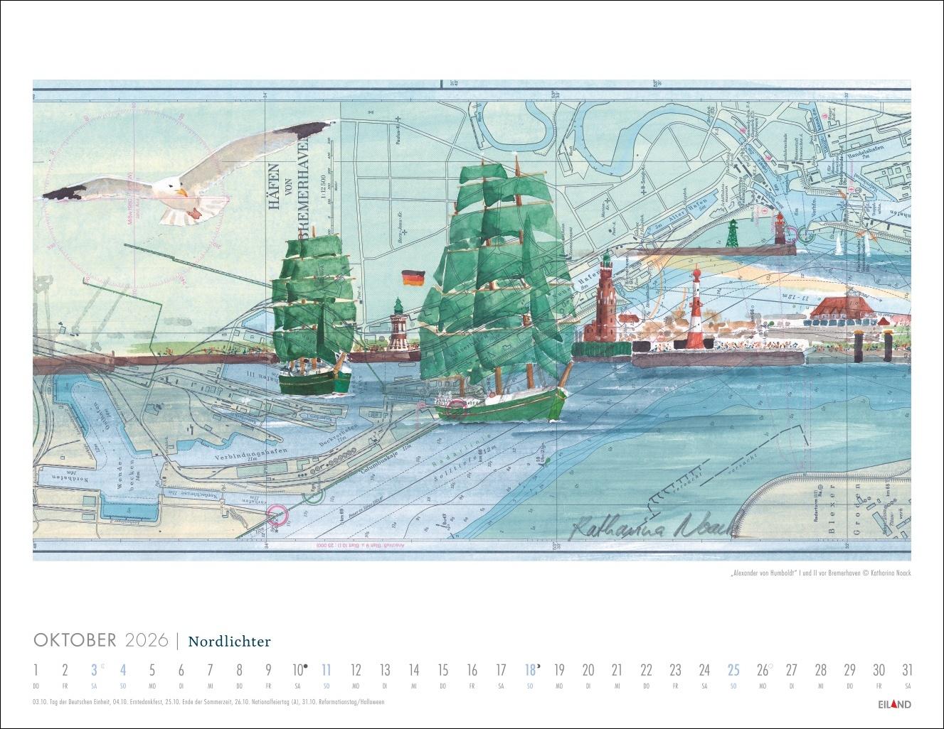 Bild: 9783964024053 | Nordlichter - See(h)karten Kalender 2026 | Katharina Noack | Kalender