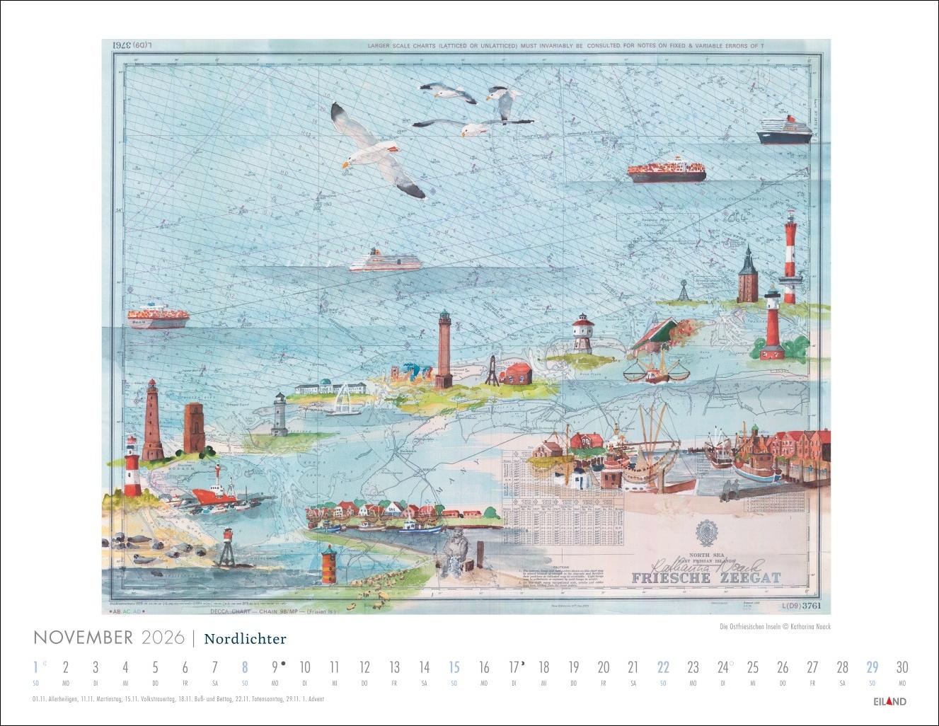 Bild: 9783964024053 | Nordlichter - See(h)karten Kalender 2026 | Katharina Noack | Kalender
