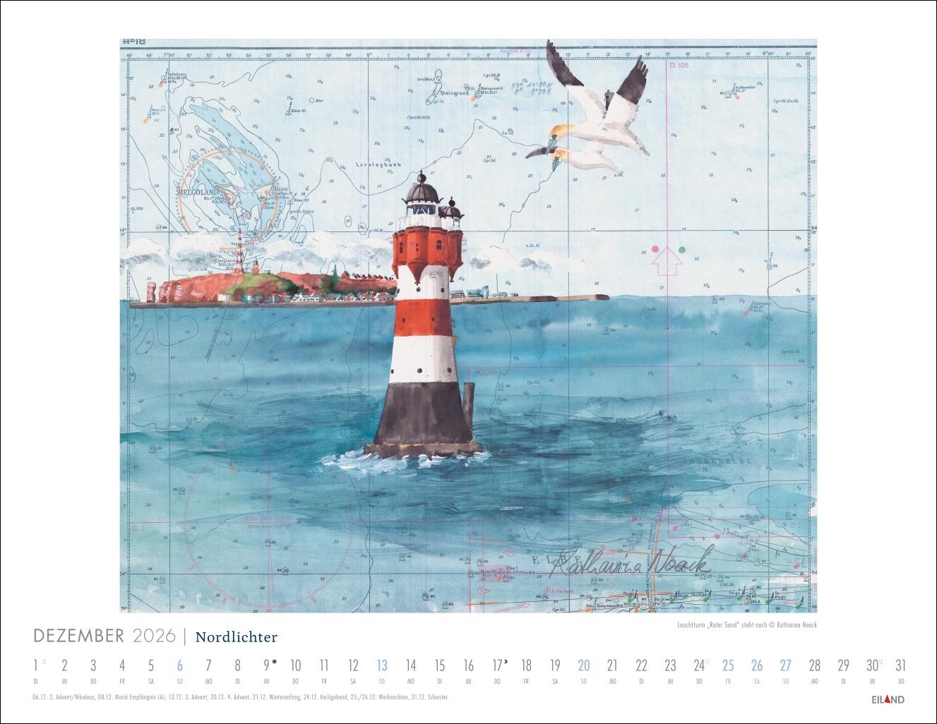 Bild: 9783964024053 | Nordlichter - See(h)karten Kalender 2026 | Katharina Noack | Kalender
