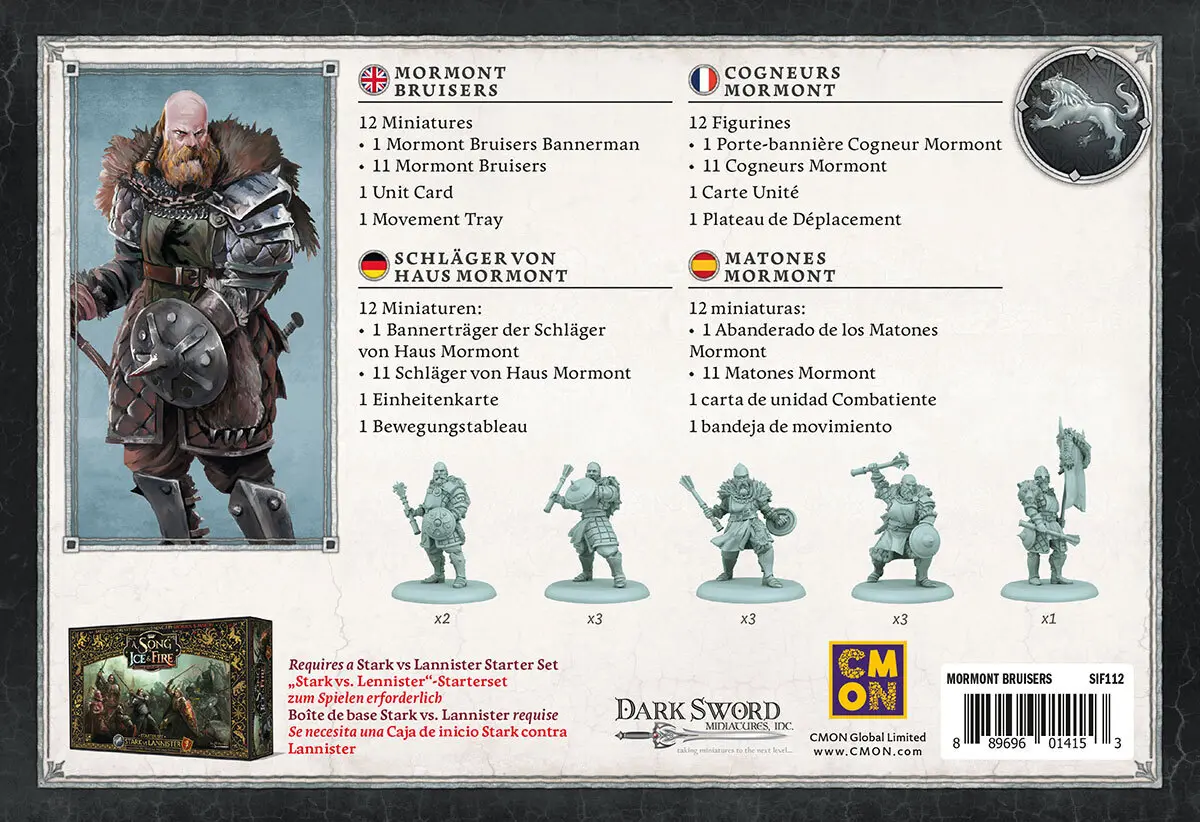 Bild: 889696014153 | Song of Ice &amp; Fire - Mormont Bruisers (Spiel) | Eric M. Lang (u. a.)