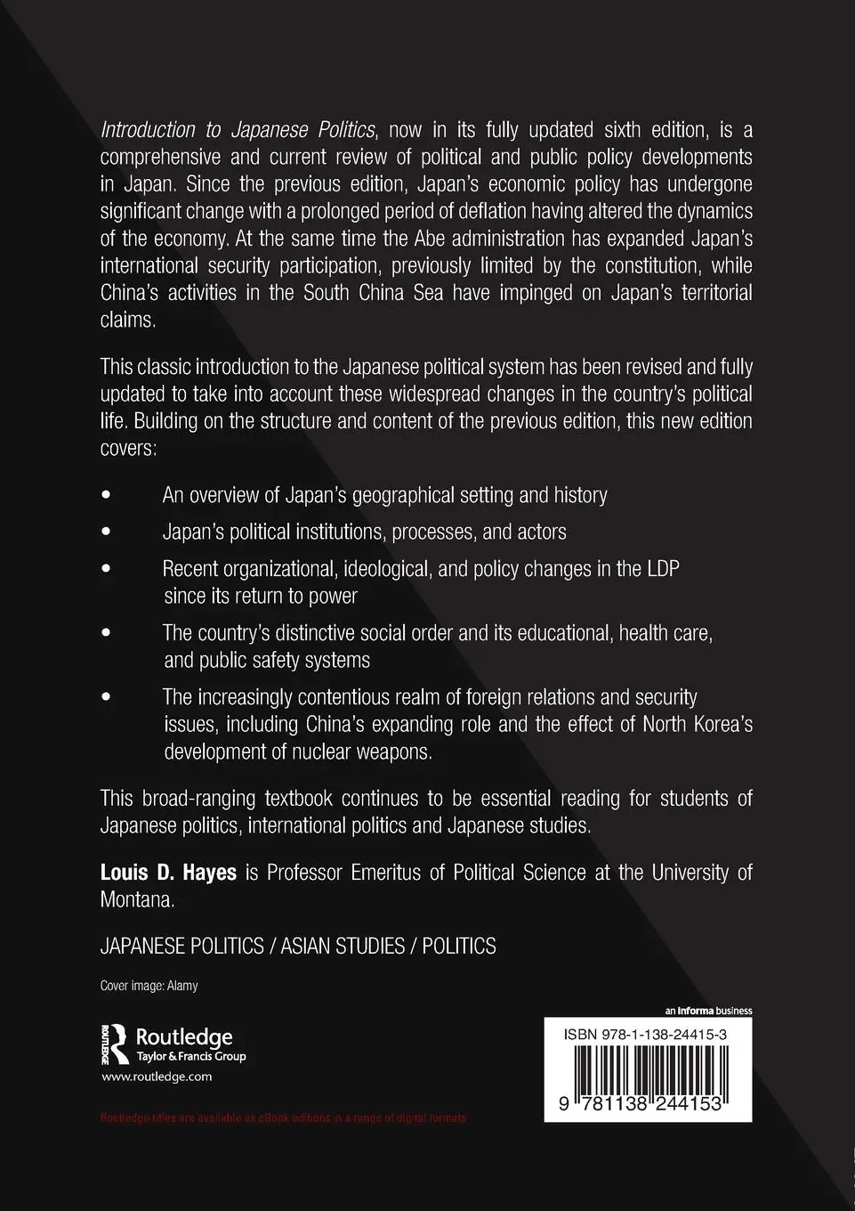 Rückseite: 9781138244153 | Introduction to Japanese Politics | Louis D. Hayes | Taschenbuch