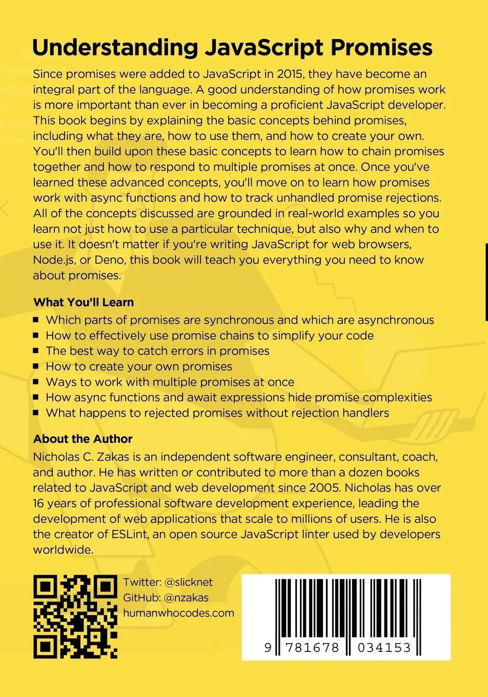 Rückseite: 9781678034153 | Understanding JavaScript Promises | Nicholas C. Zakas | Taschenbuch