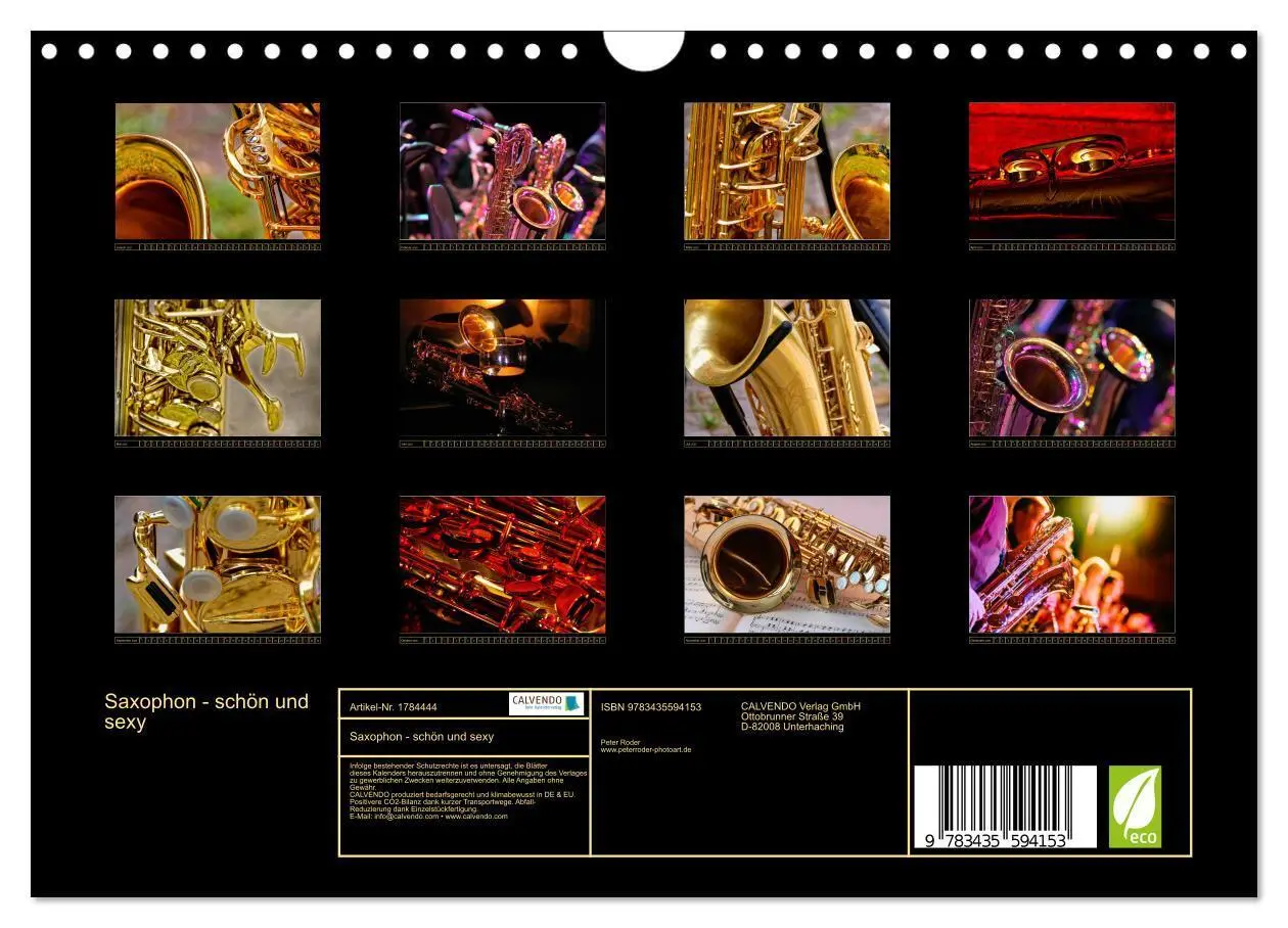 Bild: 9783435594153 | Saxophon - schön und sexy (Wandkalender 2025 DIN A4 quer), CALVENDO...