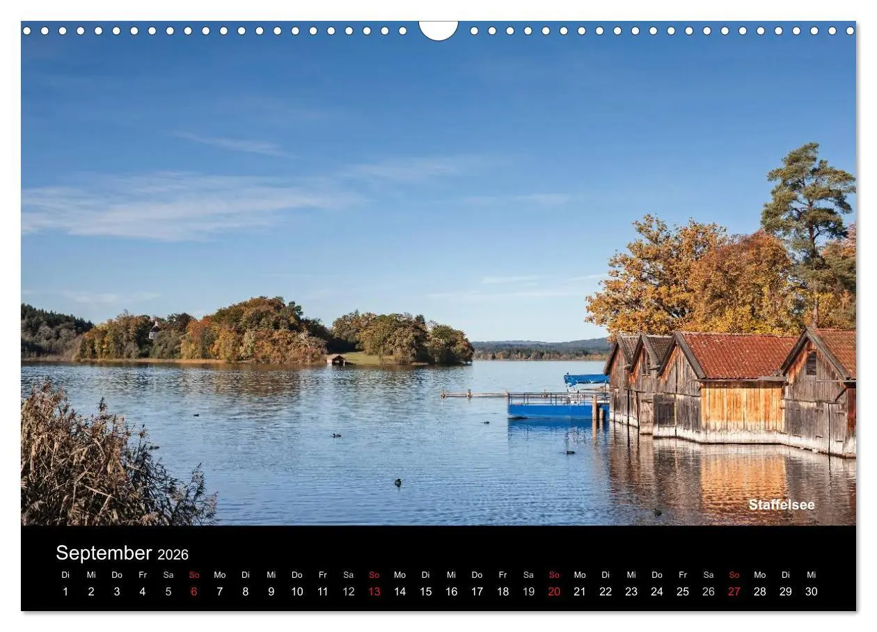 Bild: 9783516224153 | Oberbayerische Seen (Wandkalender 2026 DIN A3 quer), CALVENDO...