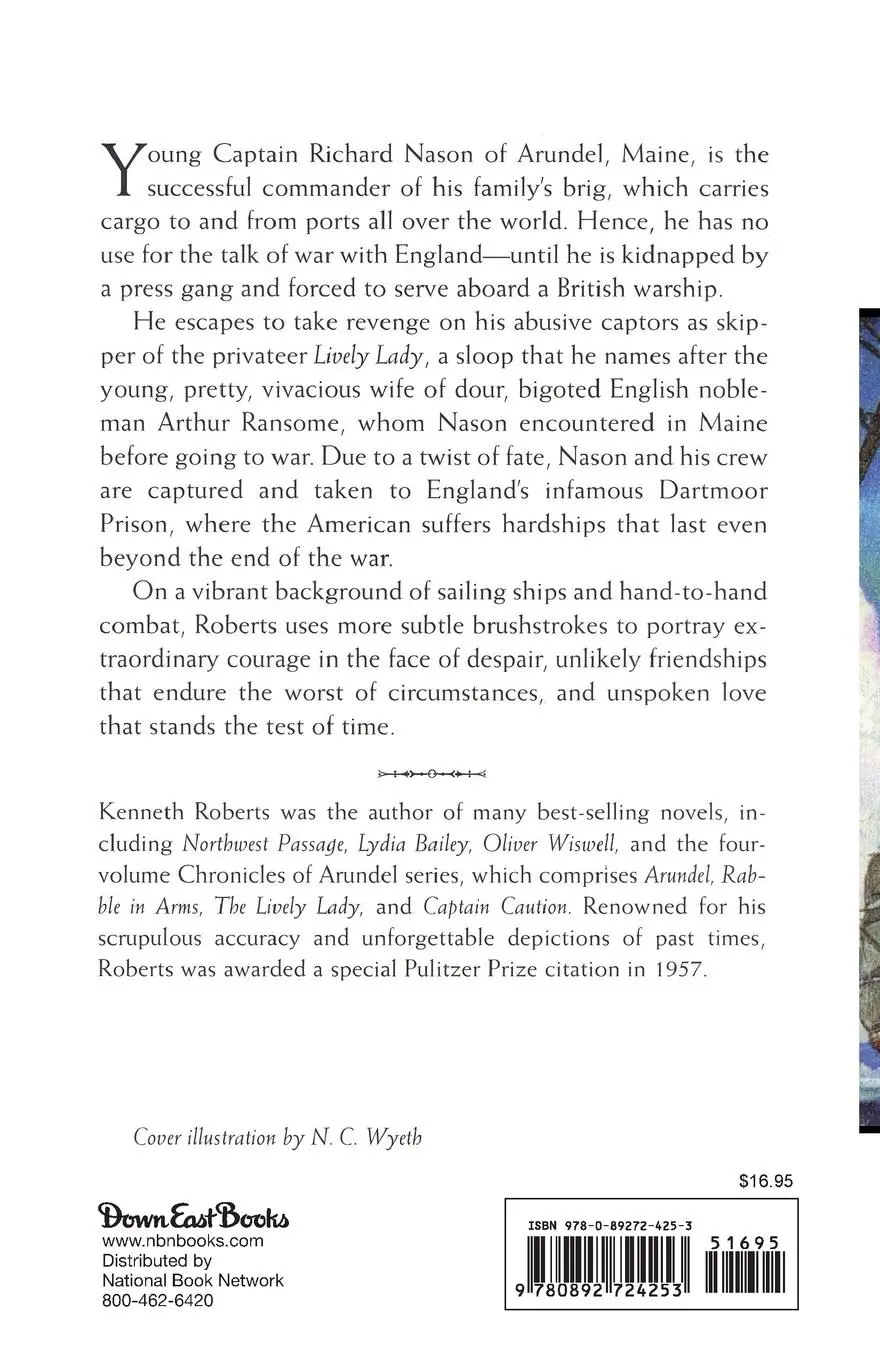 Rückseite: 9780892724253 | The Lively Lady | Kenneth Lewis Roberts | Taschenbuch | Englisch