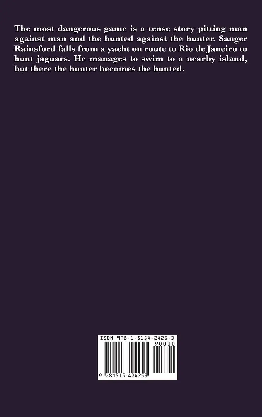 Rückseite: 9781515424253 | The Most Dangerous Game | Richard Connell | Buch | Gebunden | Englisch