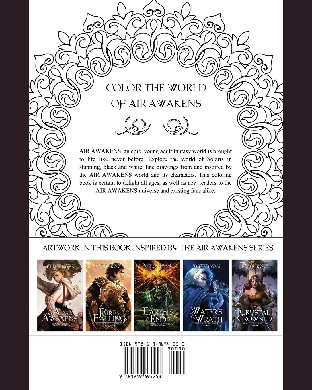 Rückseite: 9781949694253 | The Air Awakens Coloring Book | Elise Kova | Taschenbuch | Englisch