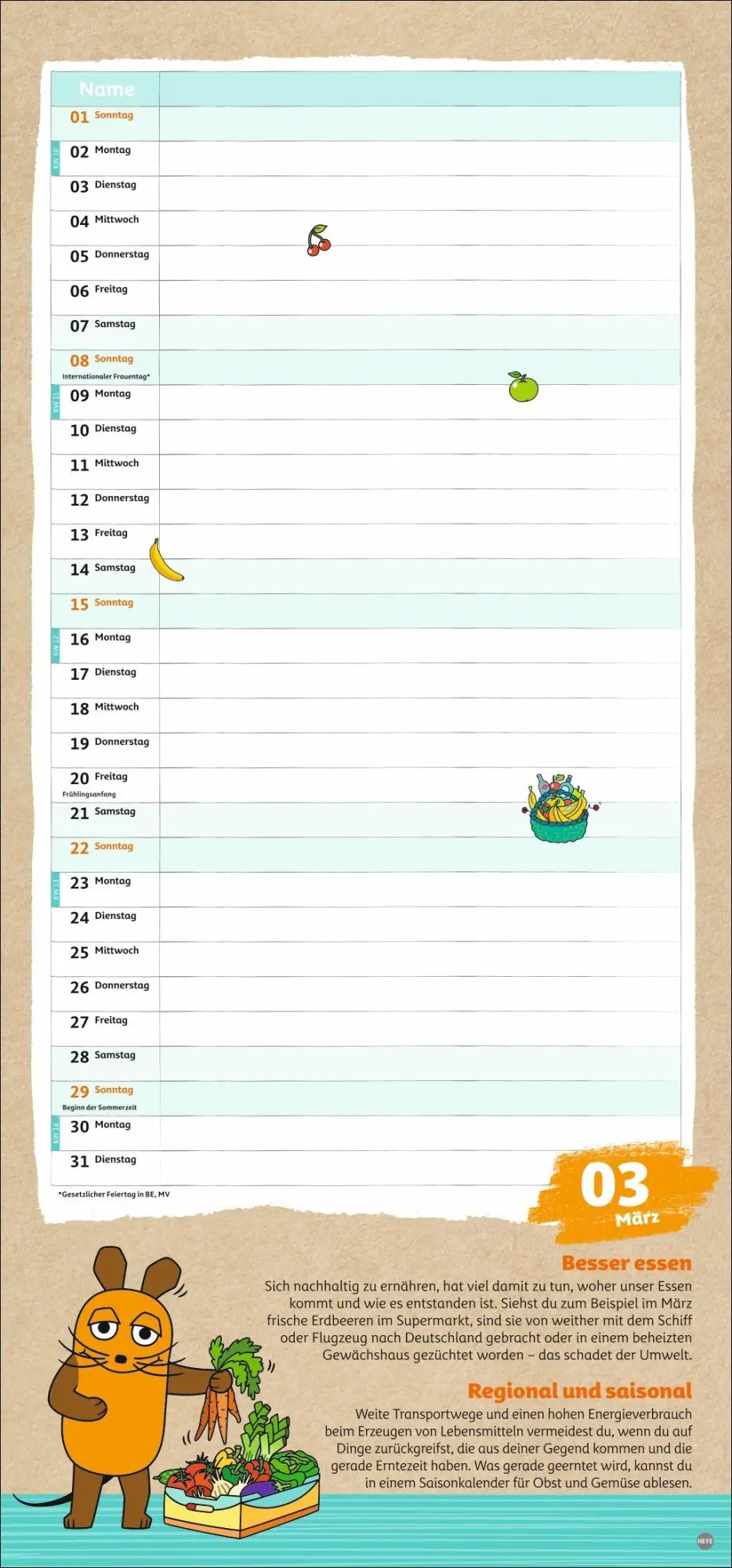 Bild: 9783756414253 | Nachhaltig Planen mit der Maus 2026 | Kalender | 15 S. | Deutsch