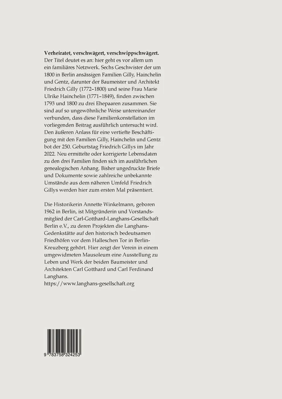 Rückseite: 9783758324253 | Verheiratet, verschwägert, verschwippschwägert. Die Berliner...