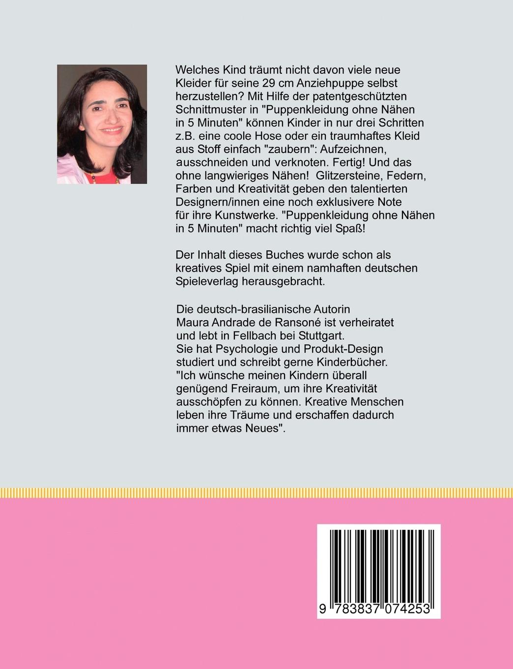 Rückseite: 9783837074253 | Puppenkleidung ohne Nähen, Band 1 - Doll Fashion Without Sewing,...