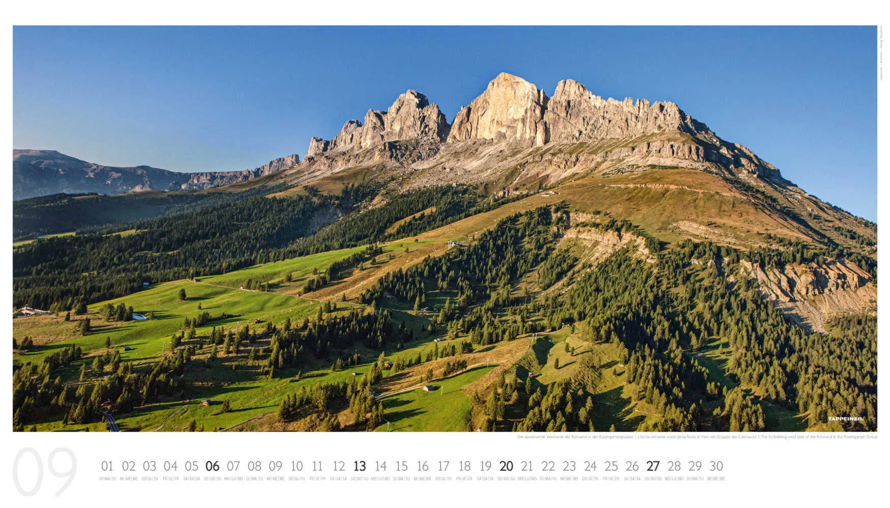 Bild: 9791280864253 | Luftbildkalender Dolomiten 2026 | Athesia-Tappeiner Verlag | Kalender