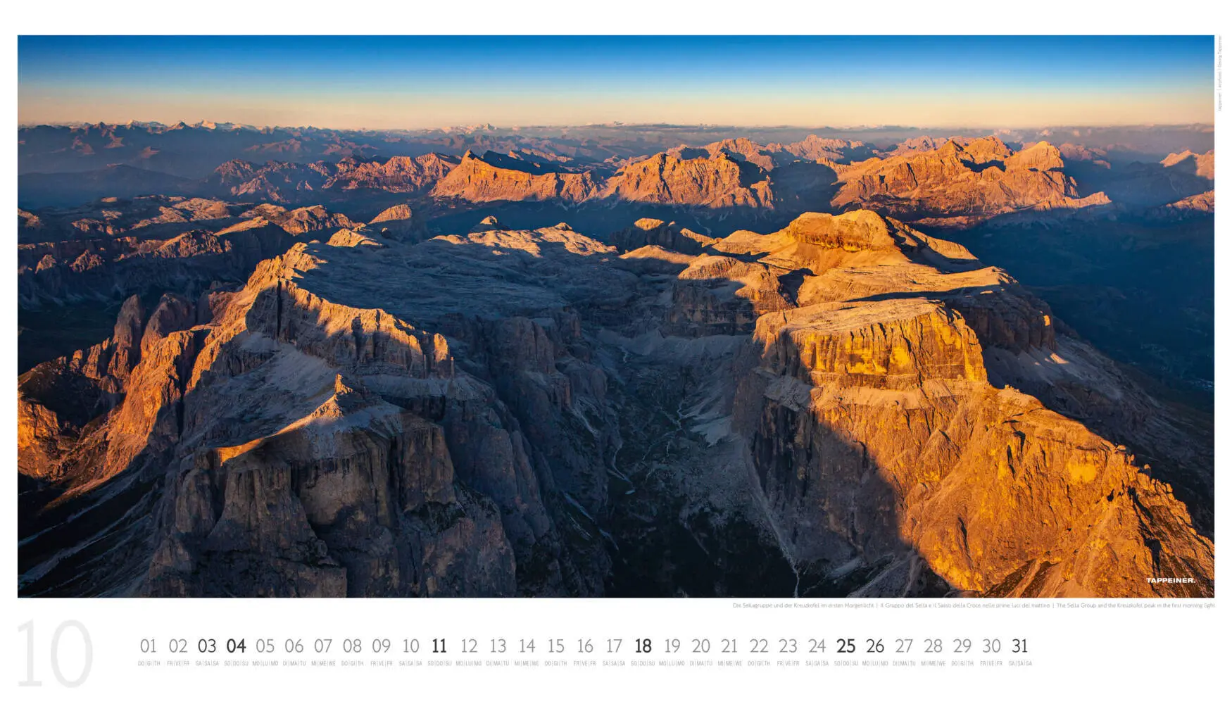Bild: 9791280864253 | Luftbildkalender Dolomiten 2026 | Athesia-Tappeiner Verlag | Kalender