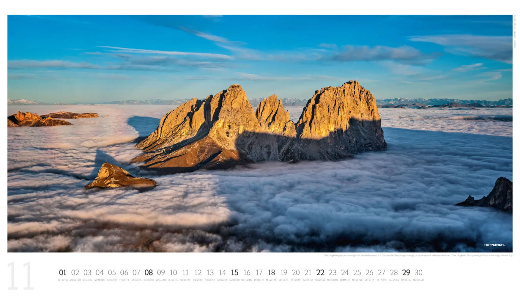 Bild: 9791280864253 | Luftbildkalender Dolomiten 2026 | Athesia-Tappeiner Verlag | Kalender