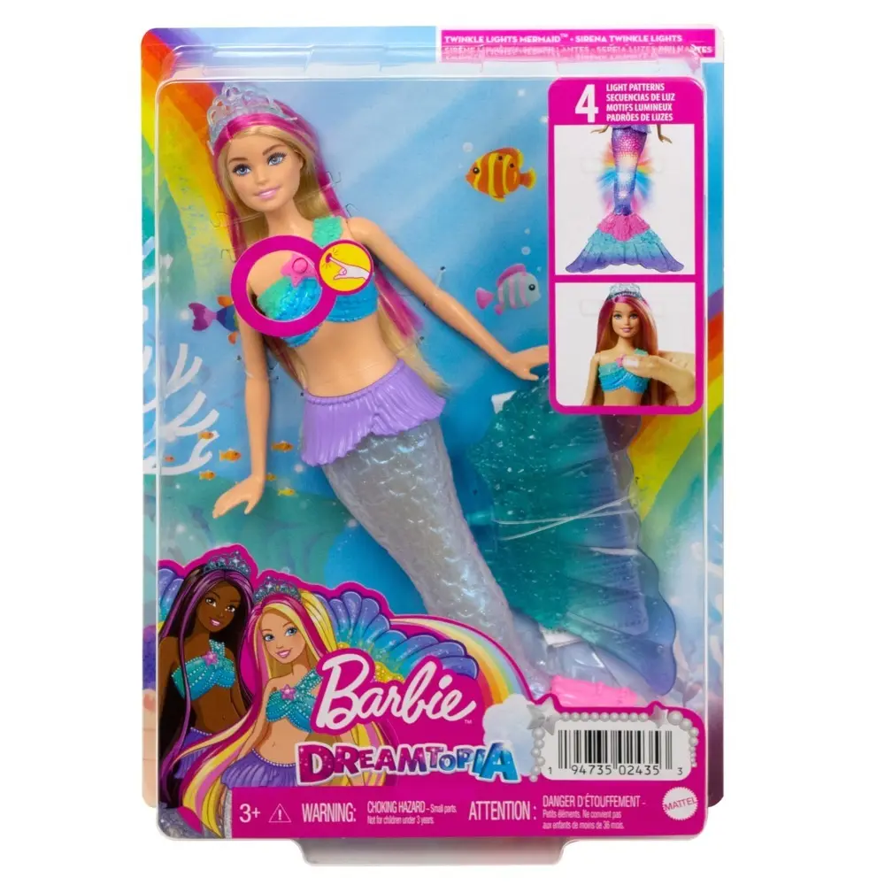 Cover: 194735024353 | Barbie Zauberlicht Meerjungfrau Malibu Puppe | In Karton | HDJ36