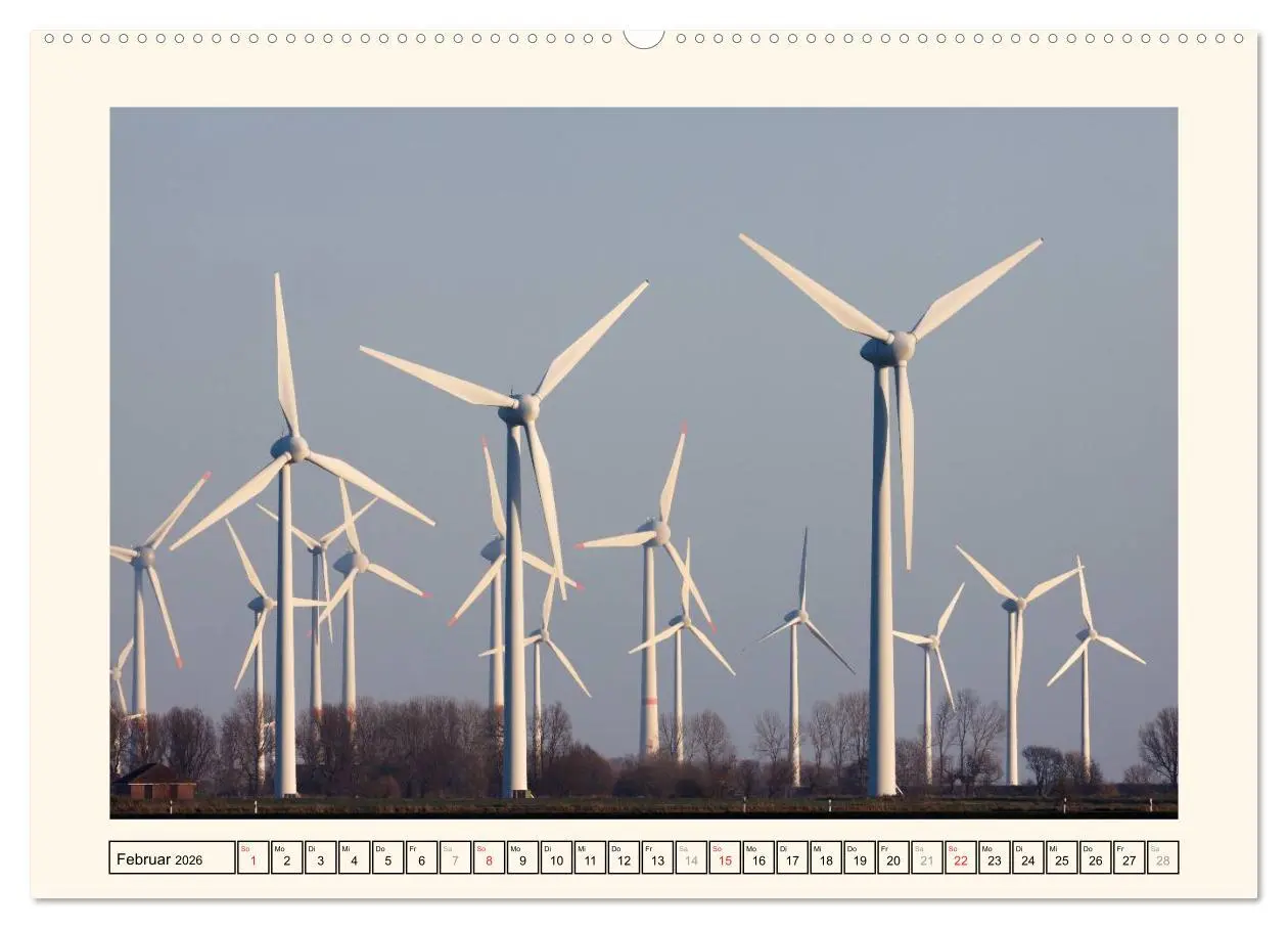 Bild: 9783516134353 | Windkraft in der Landschaft Ostfrieslands (Wandkalender 2026 DIN A2...