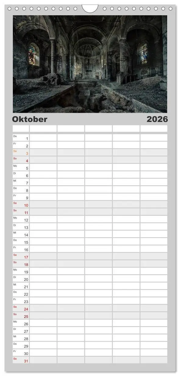 Bild: 9783516514353 | Familienplaner 2026 - Geheimnisvolle Orte - Lost Places mit 5...