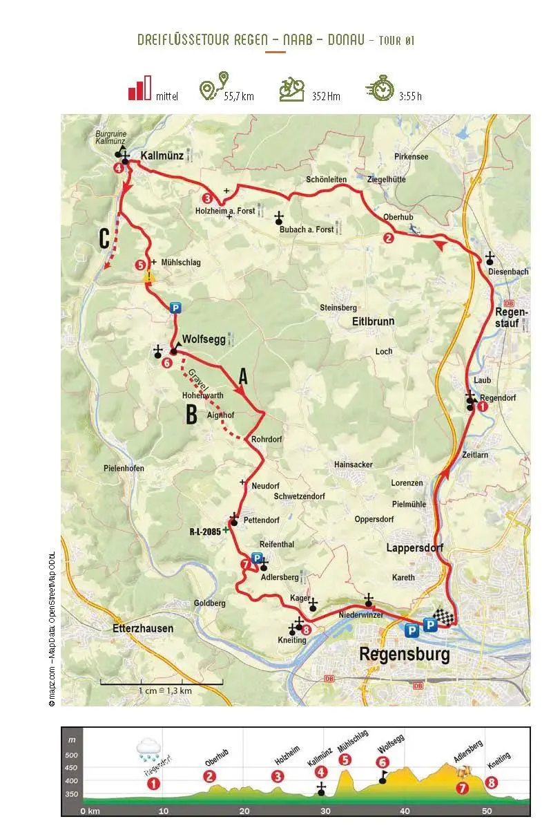 Bild: 9783955874353 | Genussradeln rund um Regensburg | Helmut Baumgartner (u. a.) | Buch