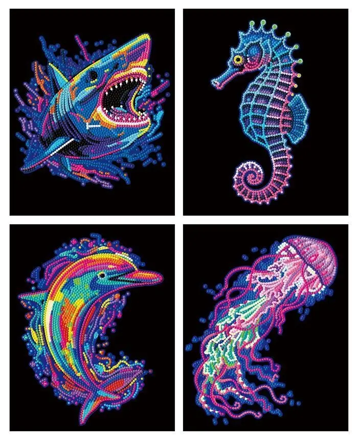 Bild: 4895225944453 | DOTZIES BY DIAMOND DOTZ - Diamond Painting Neon Meerestiere | 2026