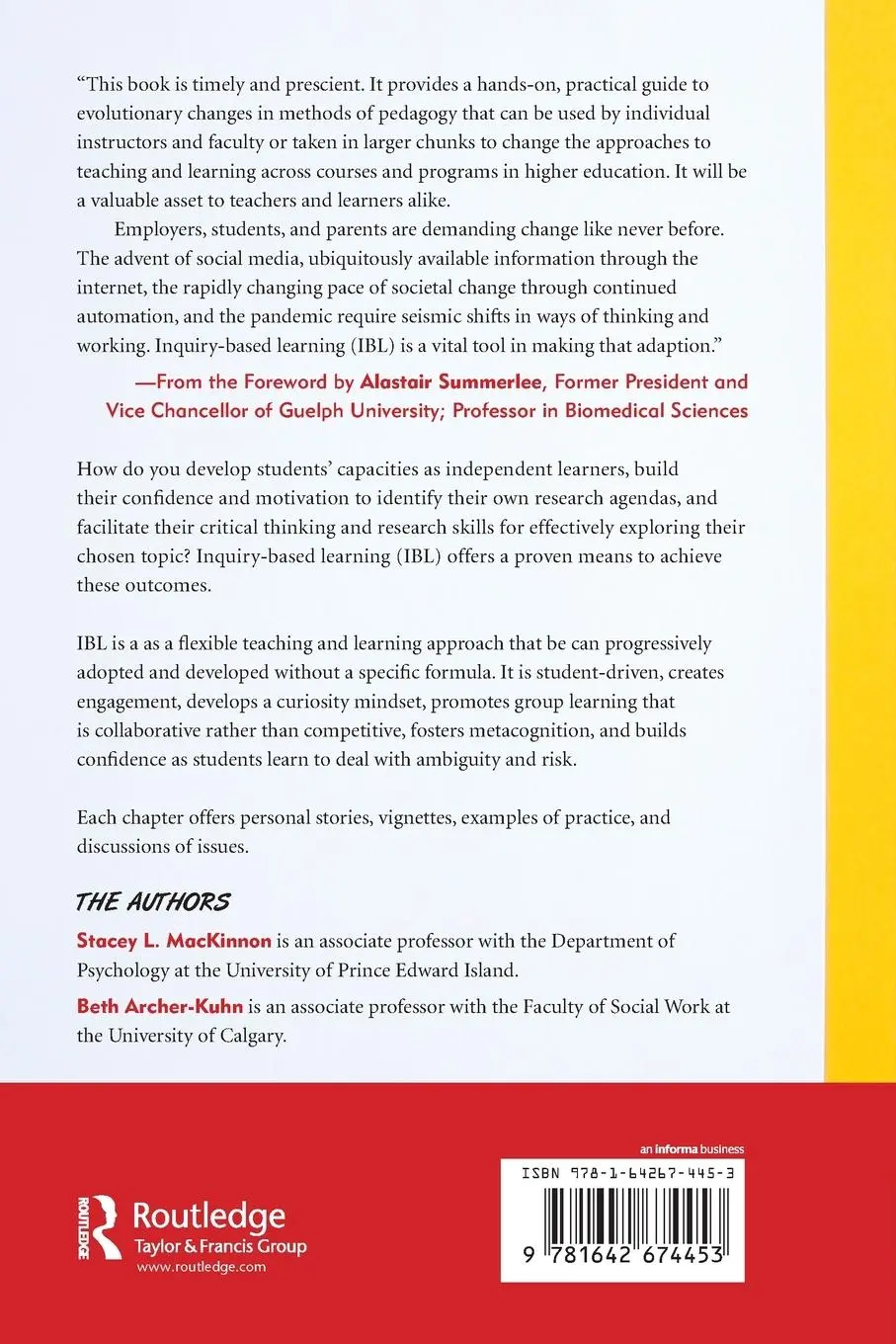 Rückseite: 9781642674453 | Reigniting Curiosity and Inquiry in Higher Education | Taschenbuch