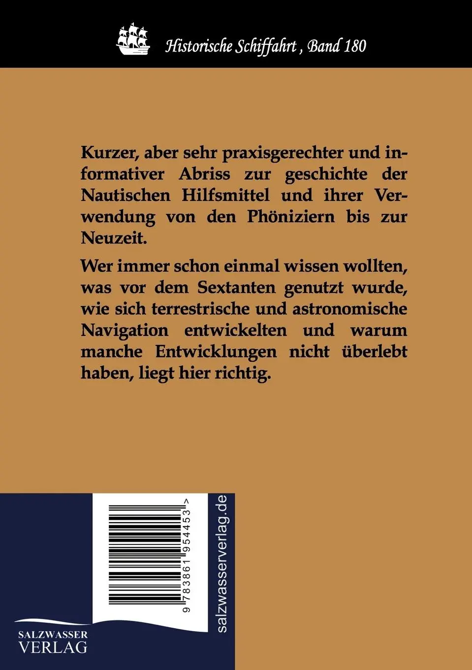Rückseite: 9783861954453 | Die Entwicklung der Nautik und ihrer Hilfsmittel vom Altertum bis...