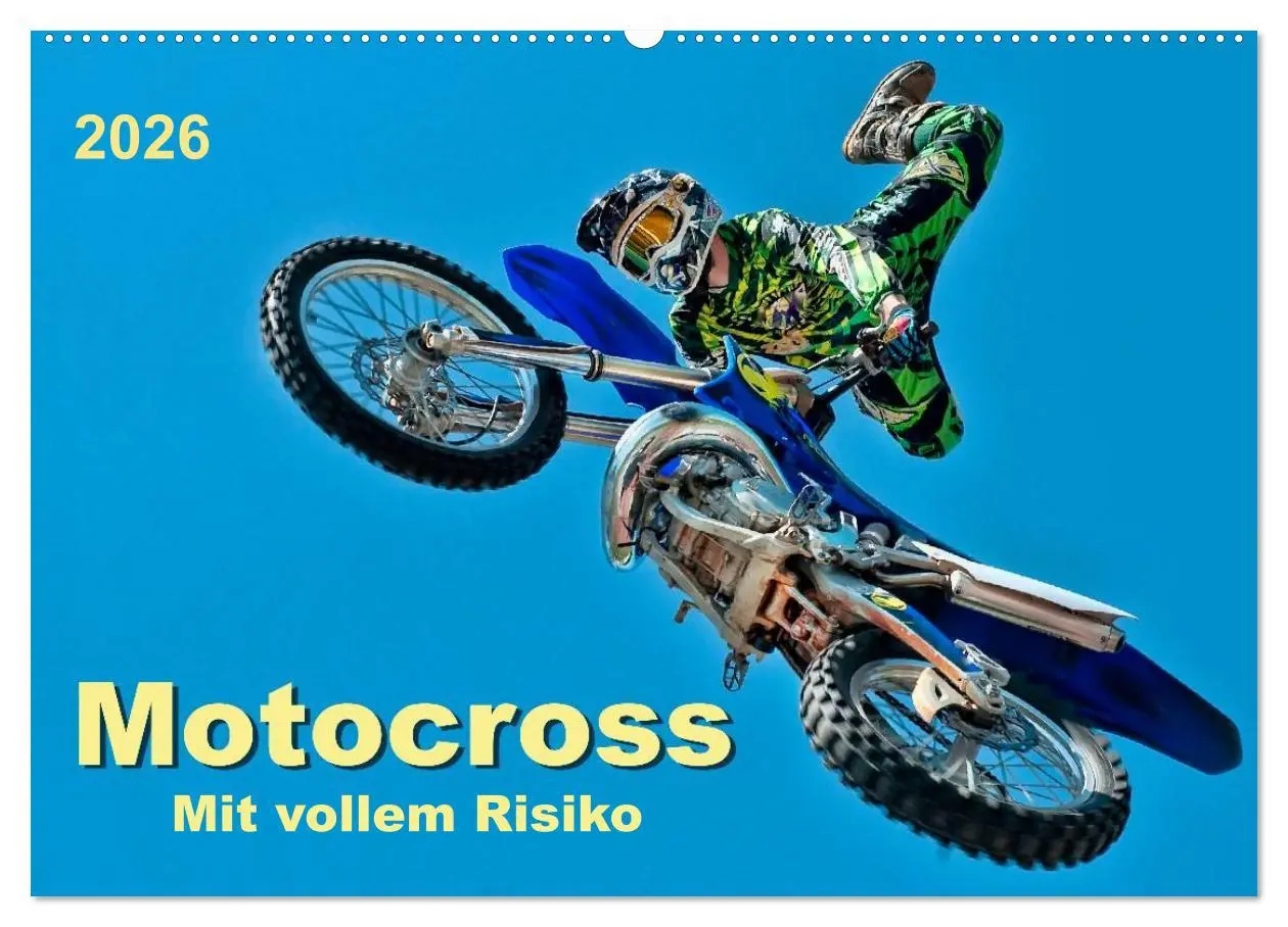 Cover: 9783516044553 | Motocross - mit vollem Risiko (Wandkalender 2026 DIN A2 quer),...
