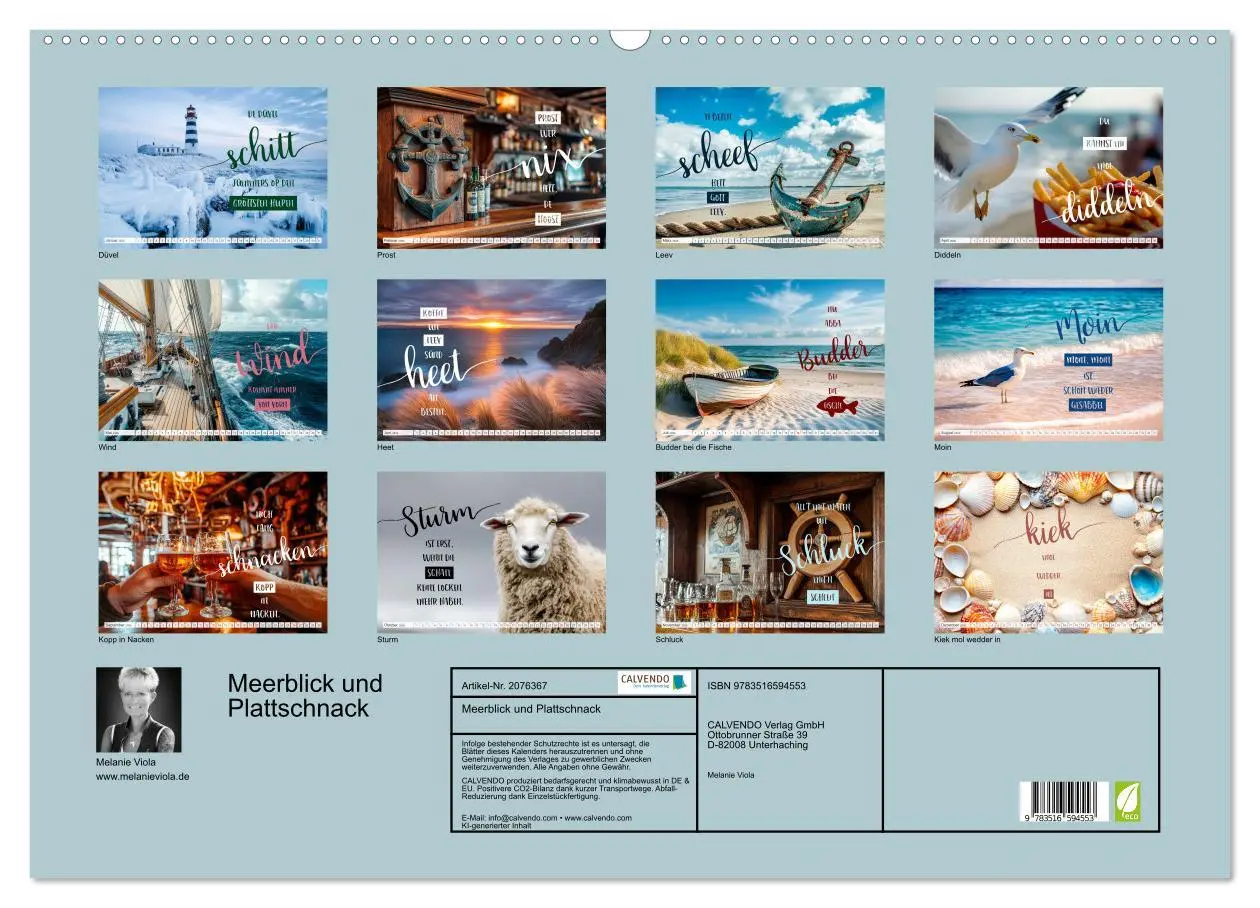 Bild: 9783516594553 | Meerblick und Plattschnack (Wandkalender 2026 DIN A2 quer),...