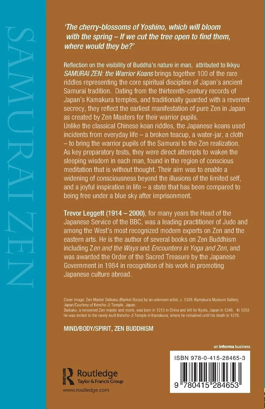 Rückseite: 9780415284653 | Samurai Zen | The Warrior Koans | Trevor Leggett | Taschenbuch | 2003