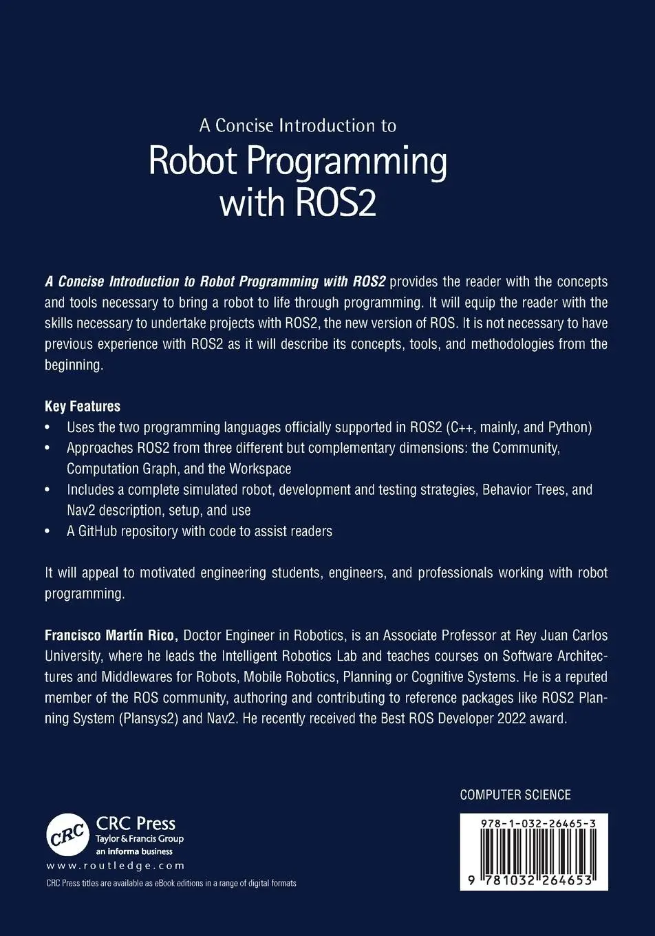 Rückseite: 9781032264653 | A Concise Introduction to Robot Programming with ROS2 | Rico | Buch