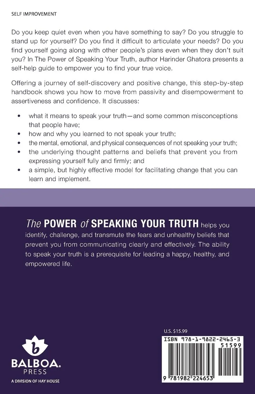 Rückseite: 9781982224653 | The Power of Speaking Your Truth | Harinder Ghatora | Taschenbuch