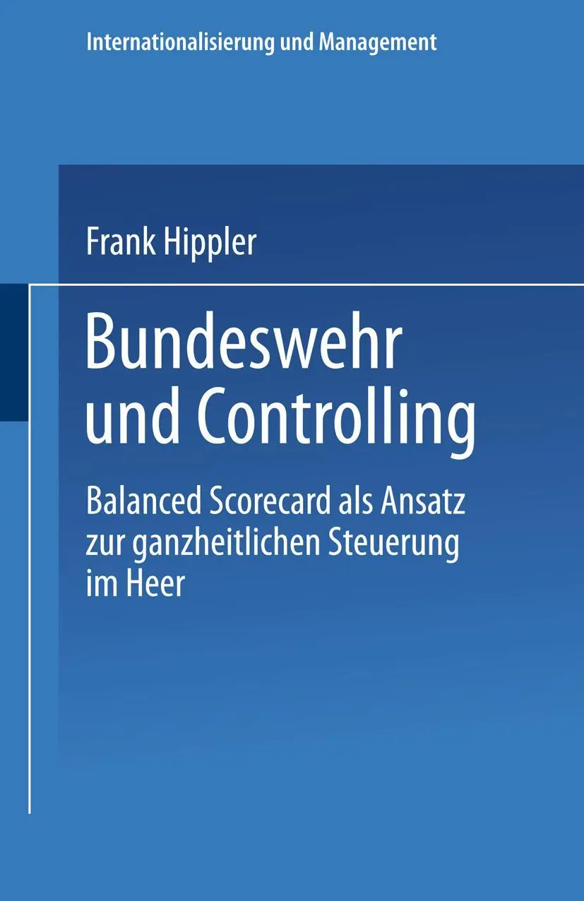 Cover: 9783824474653 | Bundeswehr und Controlling | Frank Hippler | Taschenbuch | xxiii