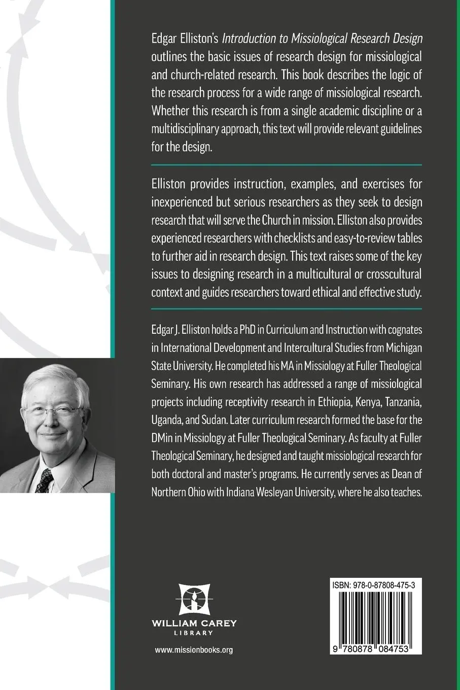Rückseite: 9780878084753 | Introduction to Missiological Research Design | Edgar J. Elliston