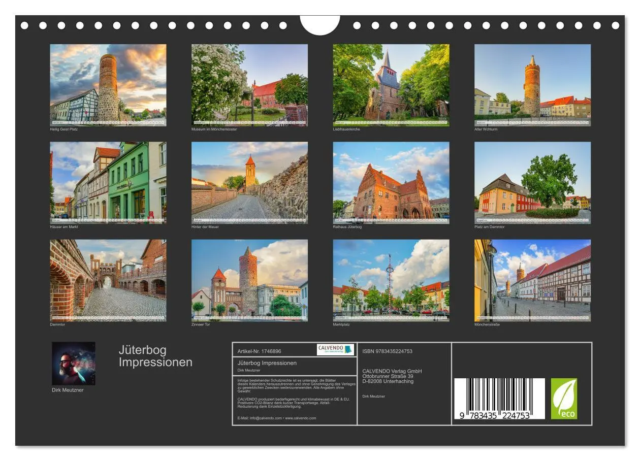 Bild: 9783435224753 | Jüterbog Impressionen (Wandkalender 2025 DIN A4 quer), CALVENDO...