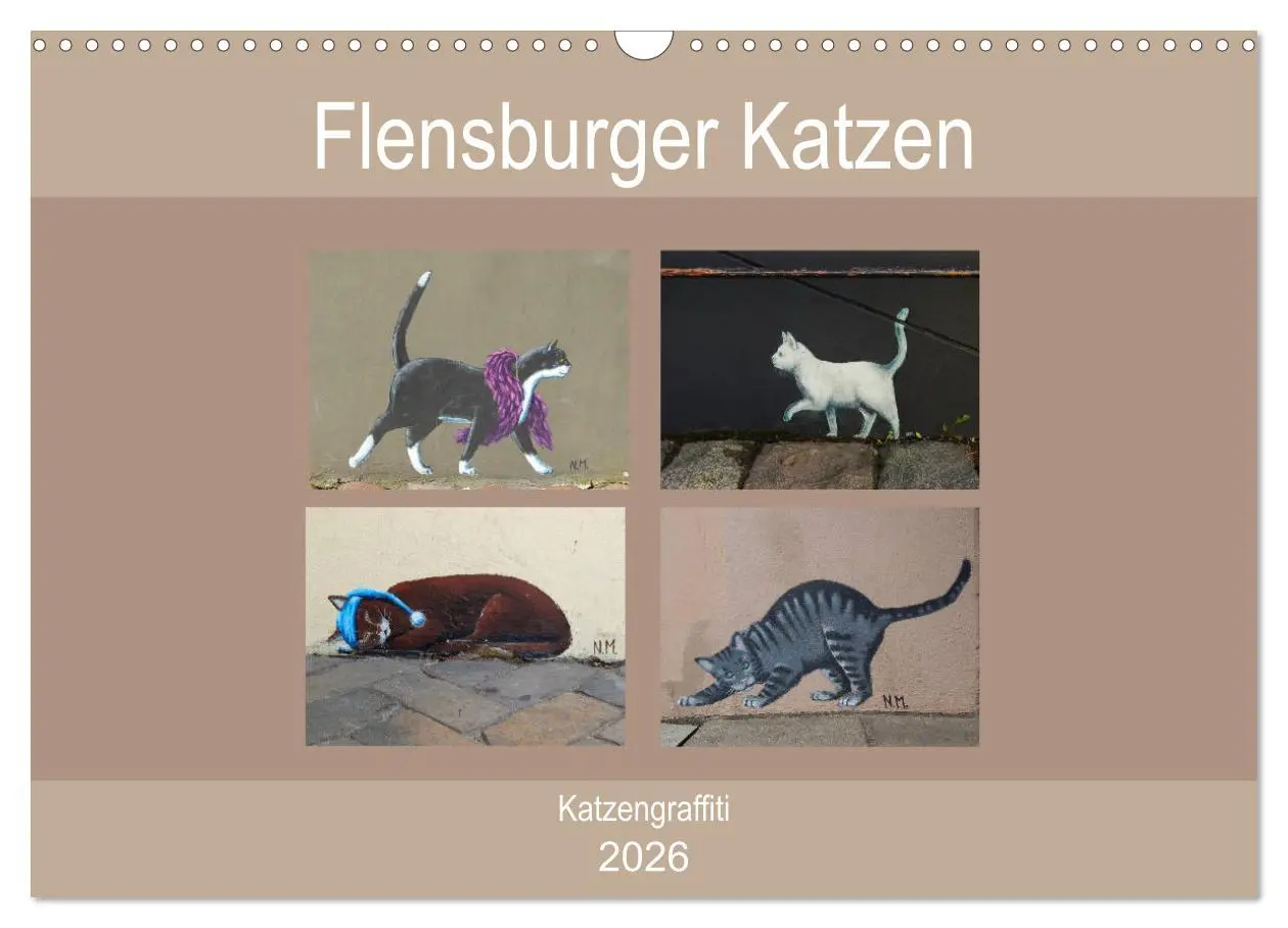 Cover: 9783457934753 | Flensburger Katzen (Wandkalender 2026 DIN A3 quer), CALVENDO...