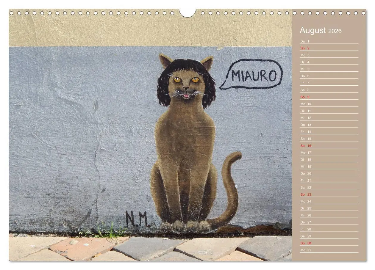 Bild: 9783457934753 | Flensburger Katzen (Wandkalender 2026 DIN A3 quer), CALVENDO...