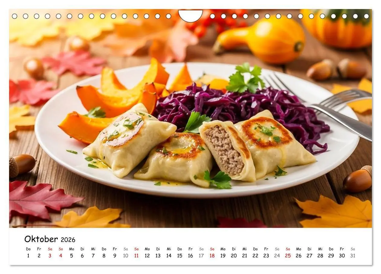 Bild: 9783516714753 | Schwäbischer Maultaschen-Kalender (Wandkalender 2026 DIN A4 quer),...