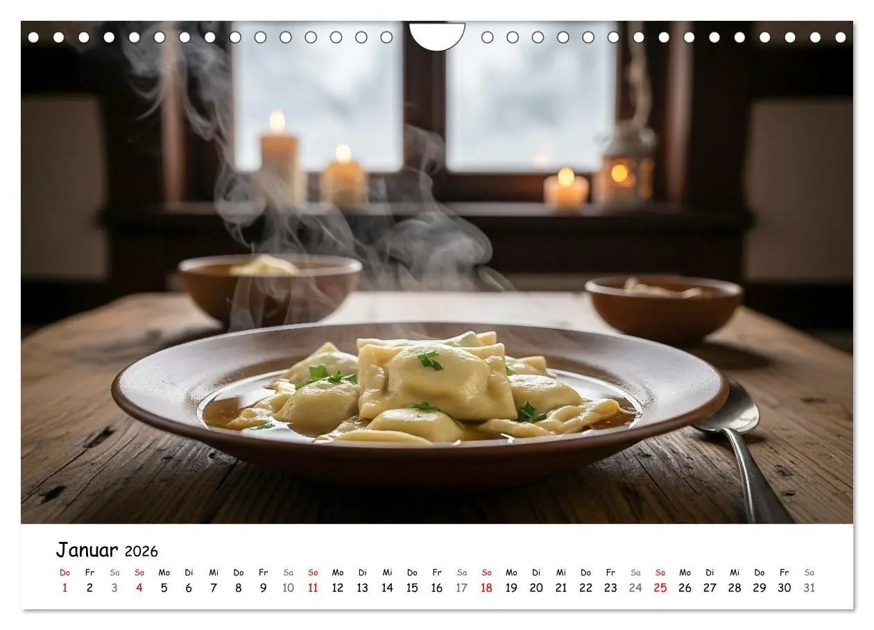 Bild: 9783516714753 | Schwäbischer Maultaschen-Kalender (Wandkalender 2026 DIN A4 quer),...