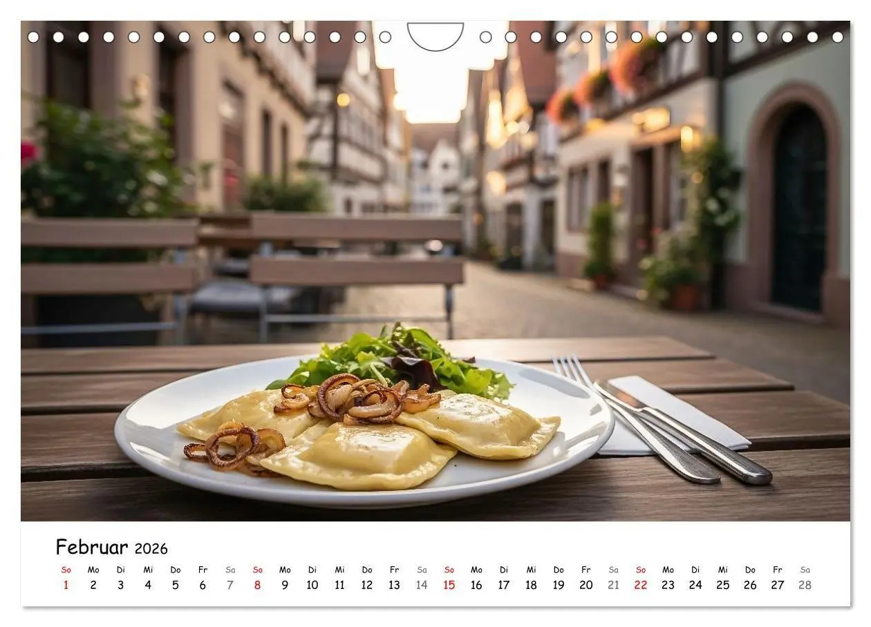 Bild: 9783516714753 | Schwäbischer Maultaschen-Kalender (Wandkalender 2026 DIN A4 quer),...
