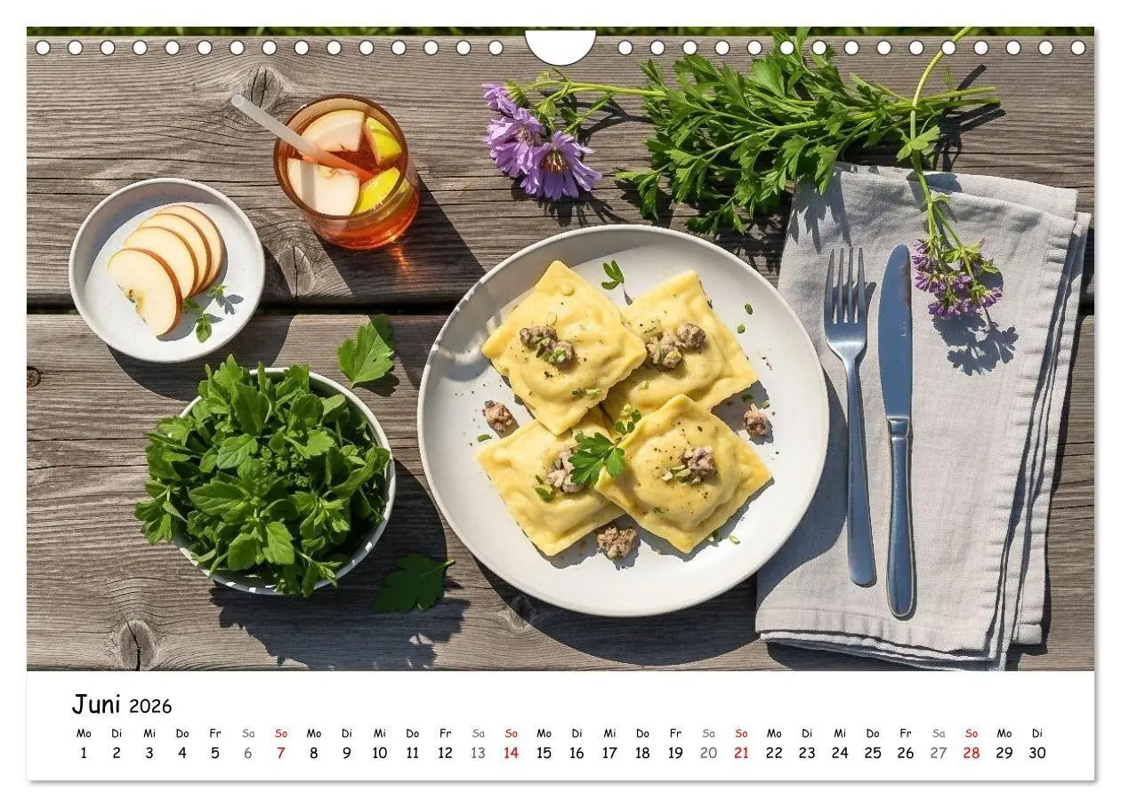 Bild: 9783516714753 | Schwäbischer Maultaschen-Kalender (Wandkalender 2026 DIN A4 quer),...