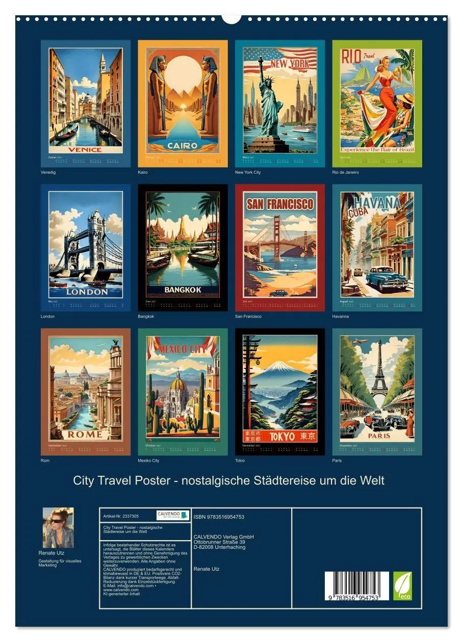 Bild: 9783516954753 | City Travel Poster - nostalgische Städtereise um die Welt...