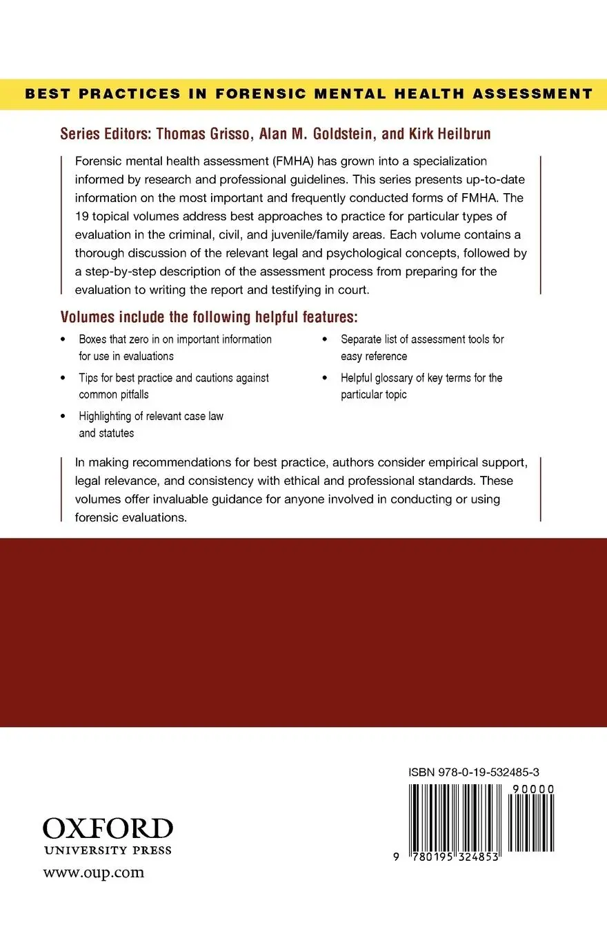 Rückseite: 9780195324853 | Evaluation of Criminal Responsibility | Ira K. Packer | Taschenbuch