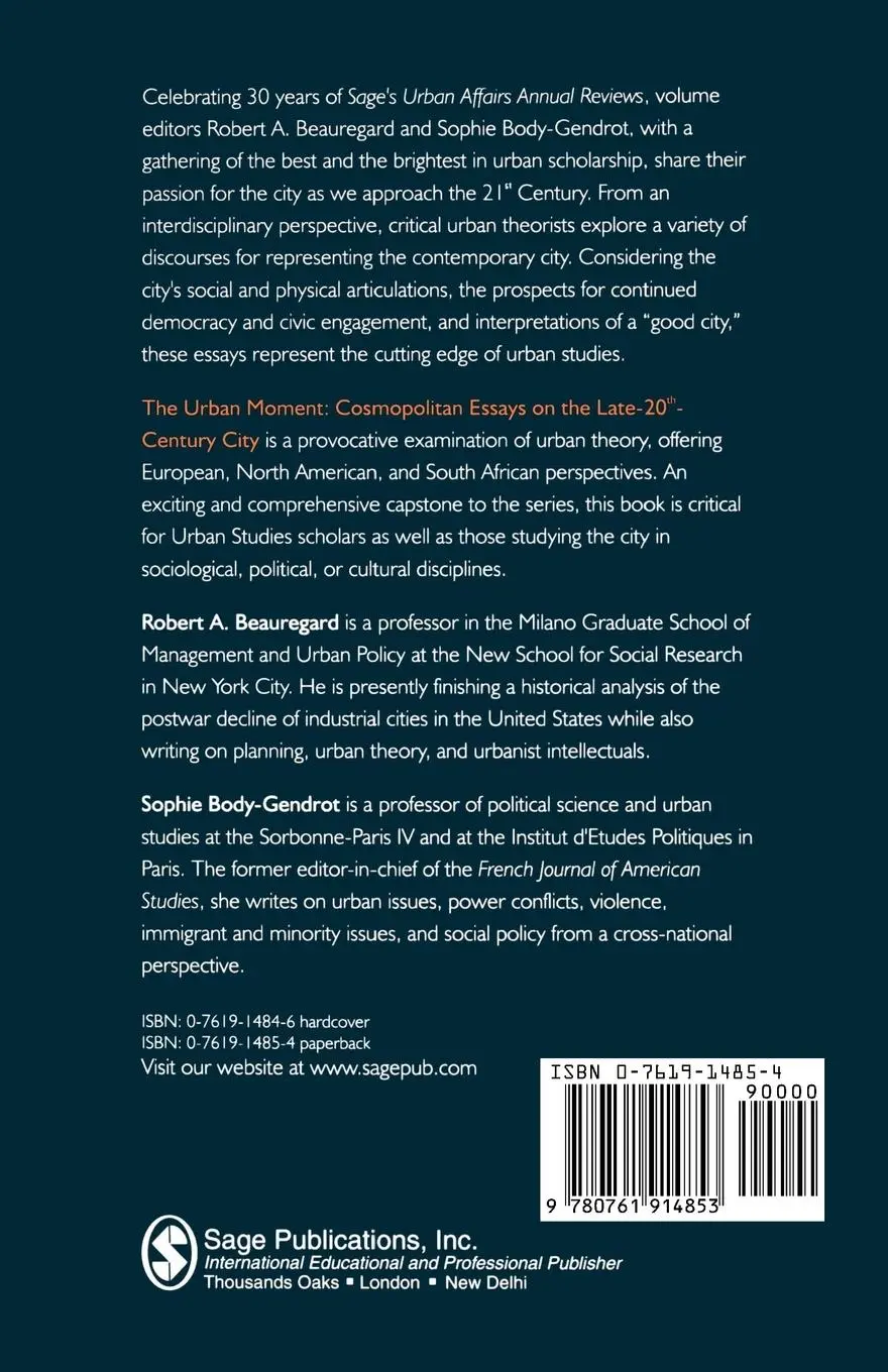 Rückseite: 9780761914853 | The Urban Moment | Cosmopolitan Essays on the Late 20th Century City