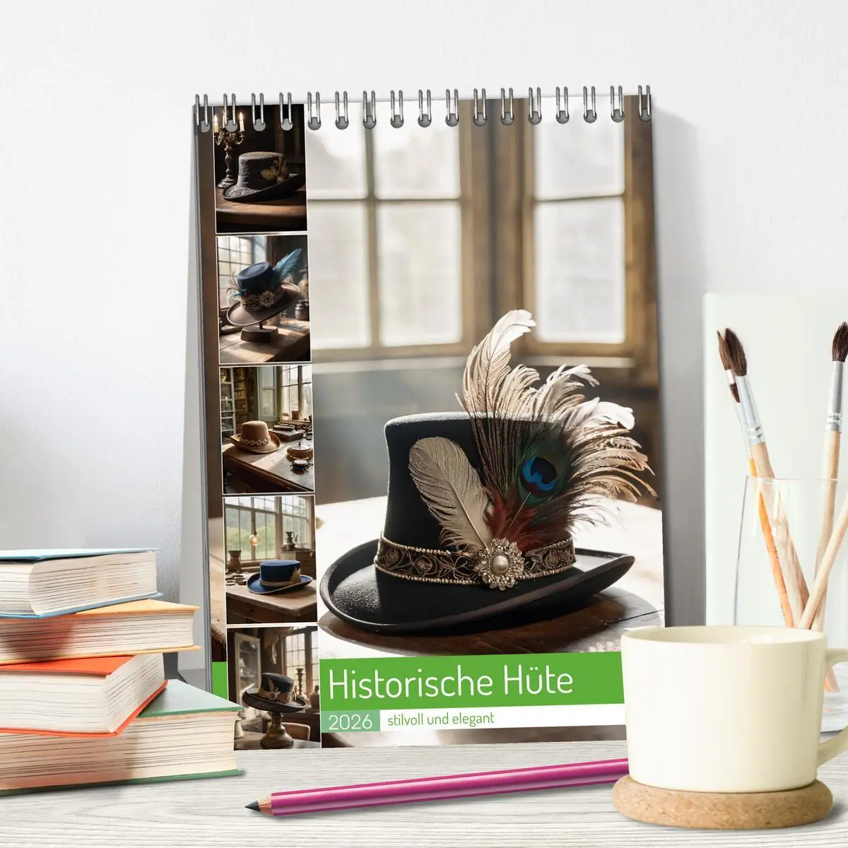 Bild: 9783516254853 | Historische Hüte - stilvoll und elegant (Tischkalender 2026 DIN A5...