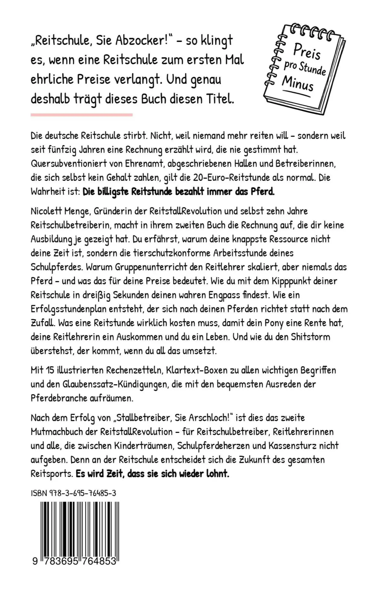 Rückseite: 9783695764853 | Reitschule, Sie Abzocker! | Nicolett Menge | Taschenbuch | 130 S.